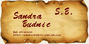 Sandra Budnić vizit kartica